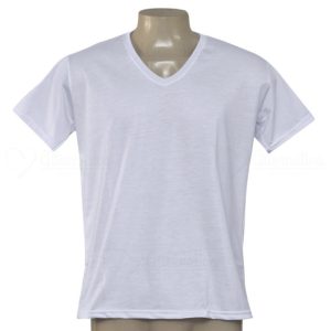 Camiseta com gola em V