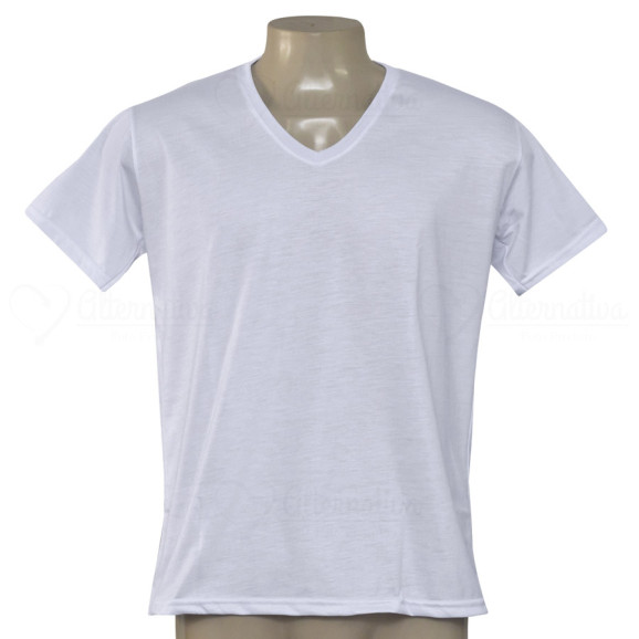 Camiseta com gola em V