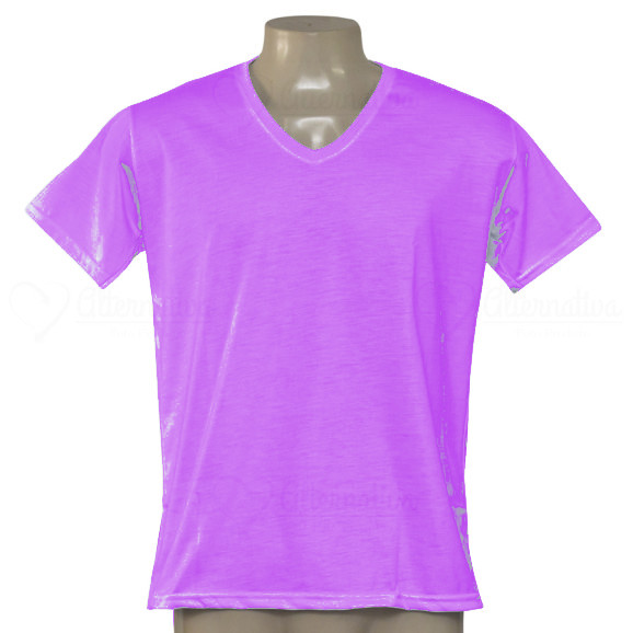 Camiseta com gola em V - Imagem 3