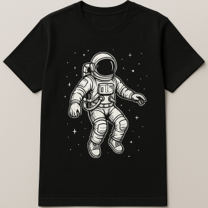 mockup de camiseta com astronauta